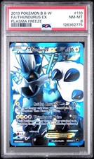 2013 POKEMON B&W PLASMA FREEZE #110 FULL ART/THUNDURUS EX PSA 8
