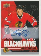 2025-26 UPPER DECK CHICAGO BLACKHAWKS CENTENNIAL AUTOGRAPH SP EDDIE ED OLCZYK