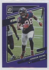2021 Panini Donruss Optic Purple Prizm 8/50 Jordan Akins #103 6x0