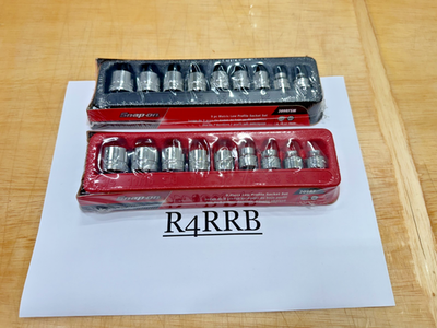 #ad Snap on Tools NEW 18pc 3 8quot; Drive SAE amp; Metric Chrome Low Profile Socket Sets $339.95