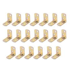 Corner Brace, 30mm x 30mm Zinc Plated Joint Right Angle Bracket Fastener, 20 Pcs