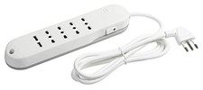 (TG. 4 Bipasso + 2 USB) BTICINO Ciabatta Multipresa Elettrica Slim 6 Posti, 4Pre