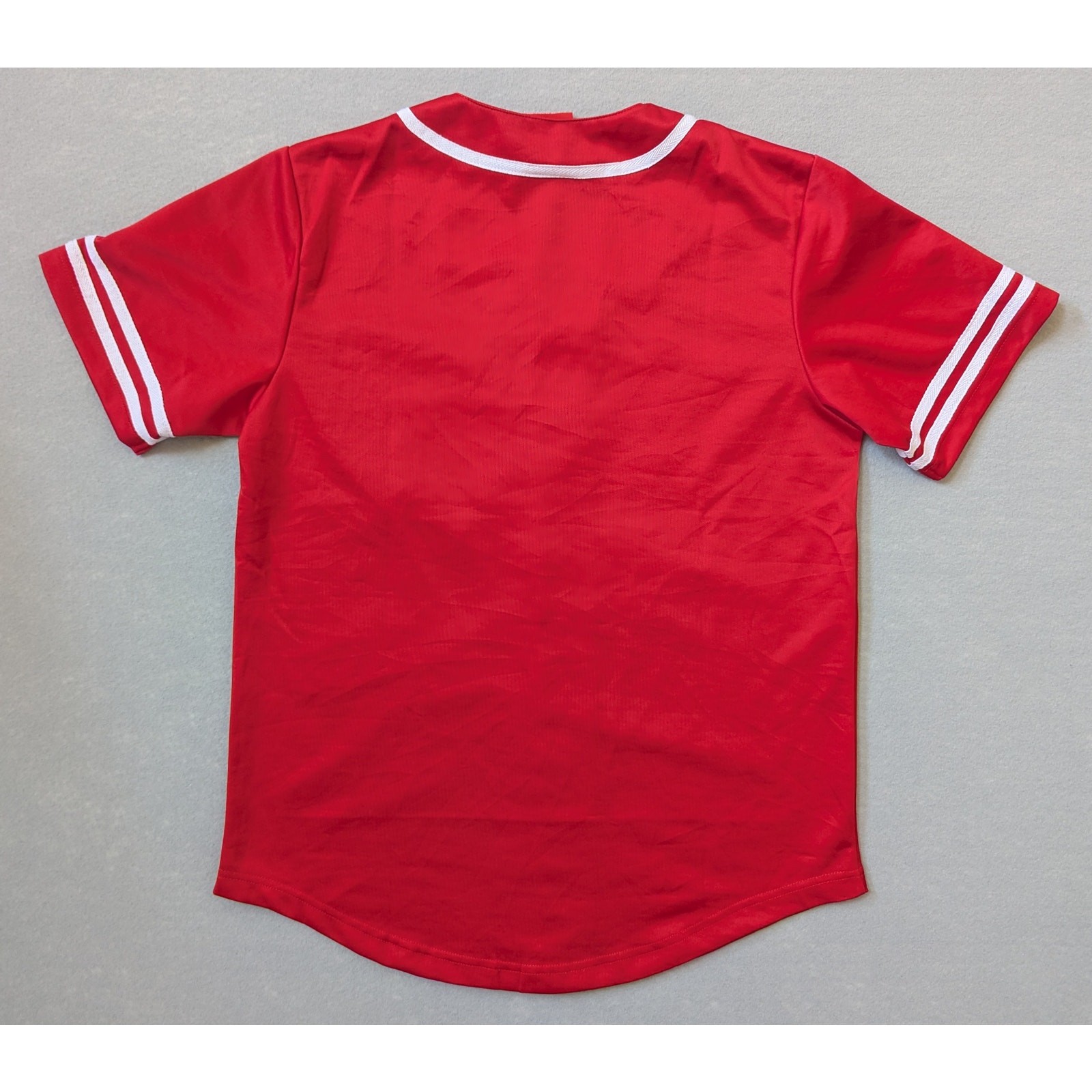 Rare Target Employee Baseball Jersey Red Button Up Uniform Shirt Size L image 2