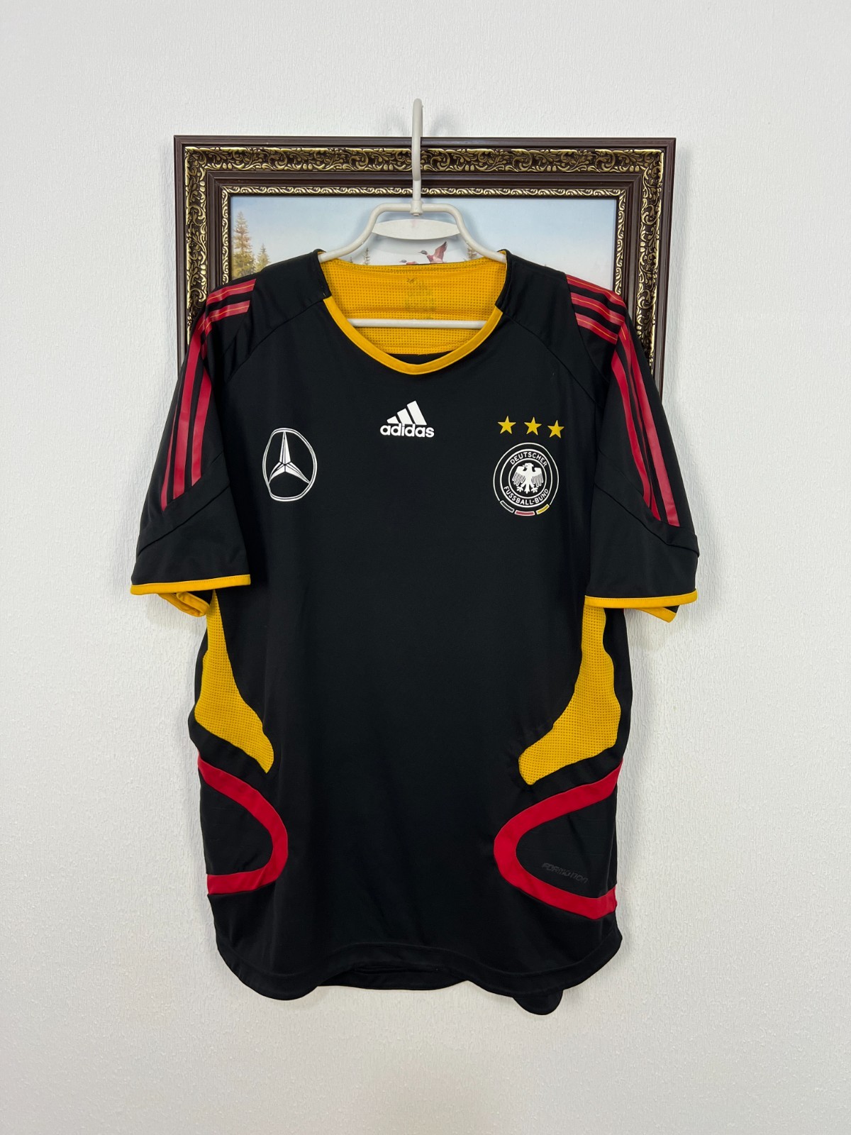 Vintage Adidas Germany Player Issue Football Train Shirt Soccer Jersey Size L