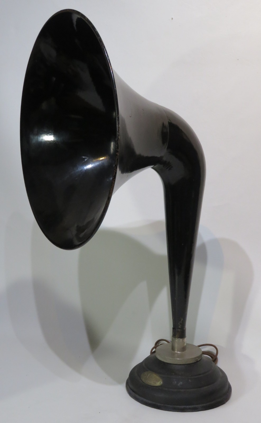 Radio Loud Horn Speaker "The Selector" Metal 1920s Era 24½"x14" Bell Tested vv