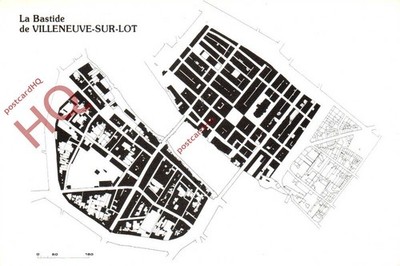 Ansichtskarte__La Bastide De Villeneuve Sur Lot, Karte