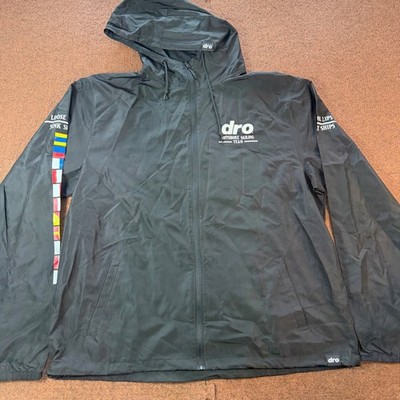 Dro Offshore Sailing Team Windbreaker Jacket Black Hooded Loose lips sink ships