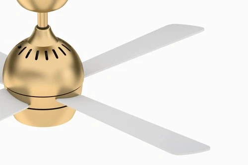 44" Fanimation Kwad Brushed Satin Brass LED Ceiling Fan with Remote - Picture 4 of 10