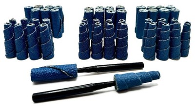 Pro-Graad 50 Piece Zirconia Abrasive Sanding Cartridge Spiral Roll Sander Kit,