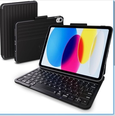  PAUL B for iPad 11th/10th Gen Case with Keyboard 11/10.9  A16 2025/2022,Blk