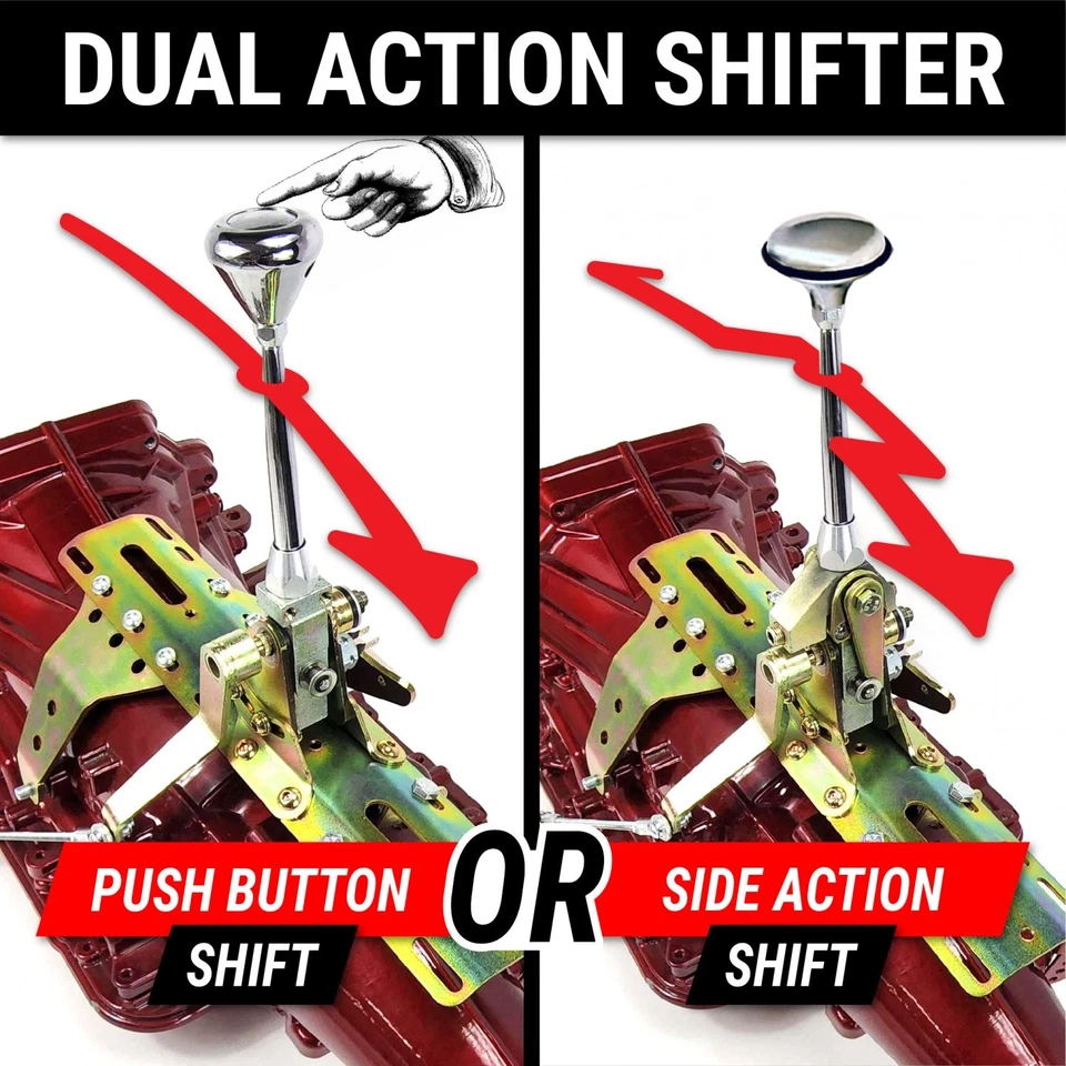 Kit de palanca de cambios de transmisión de cambio lateral con 10 brazos negros para Ford C4 Foto 4 de 4