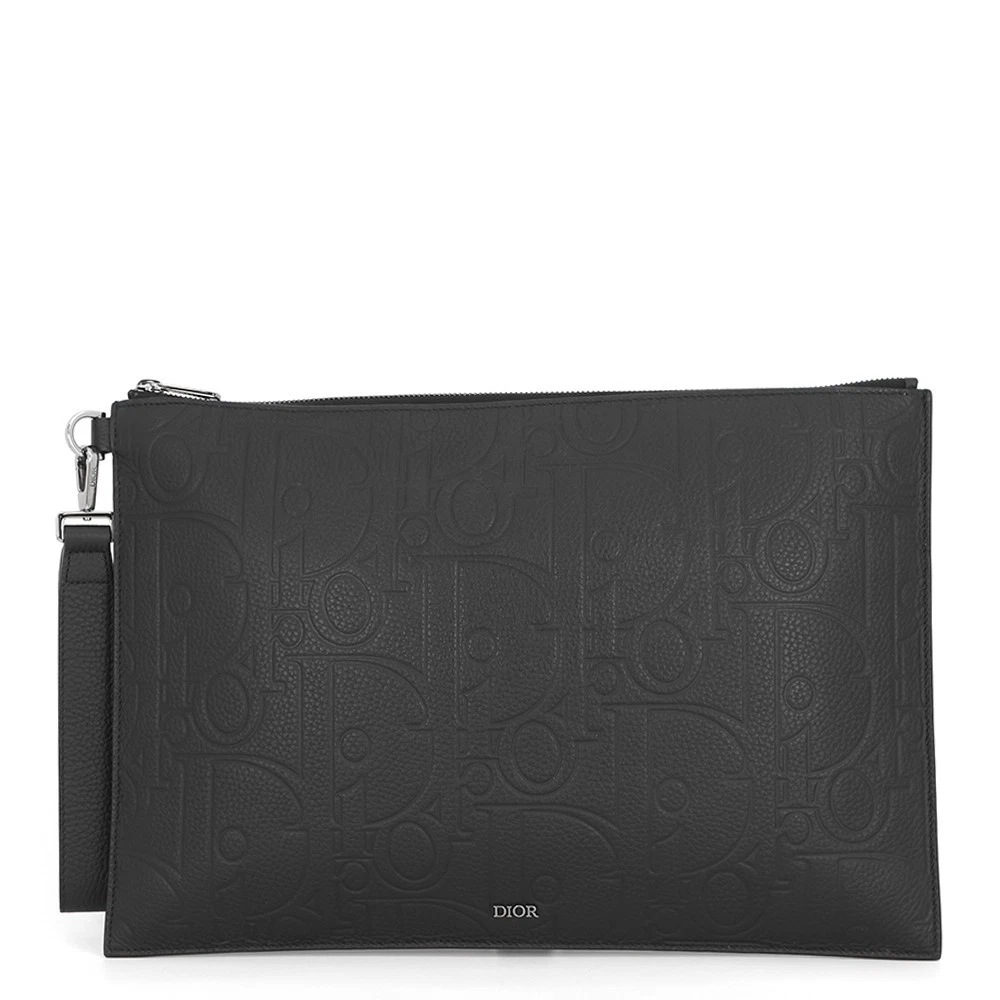 Dior — Dior Dior Gravity A4 Pouch Calf Leather Black 2ESCA549LLG_H00N
