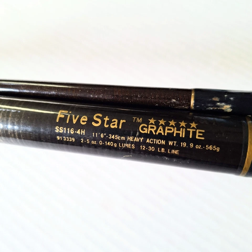 Abu Garcia Five Star Graphite Surf Rod 12’ SS116-4H Heavy 2Pc 12-30 LbNOS 913339 - Image 3 of 4