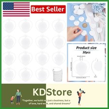 30pcs Heart Aluminum Sublimation Blanks - DIY Dog Tag Keychain Craft Material