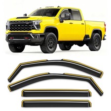 In-Channel Window Rain Guard For Chevy Silverado/GMC Sierra 2500HD 3500HD 202...
