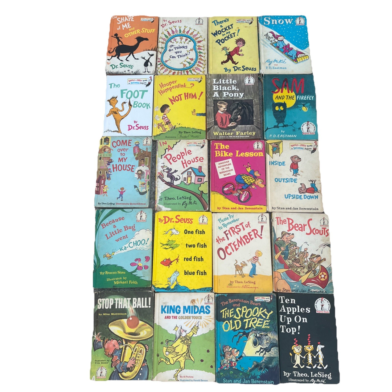 Lot of 20 VINTAGE, Dr. Seuss Beginner Books - Large Variety - PRE OWNED
