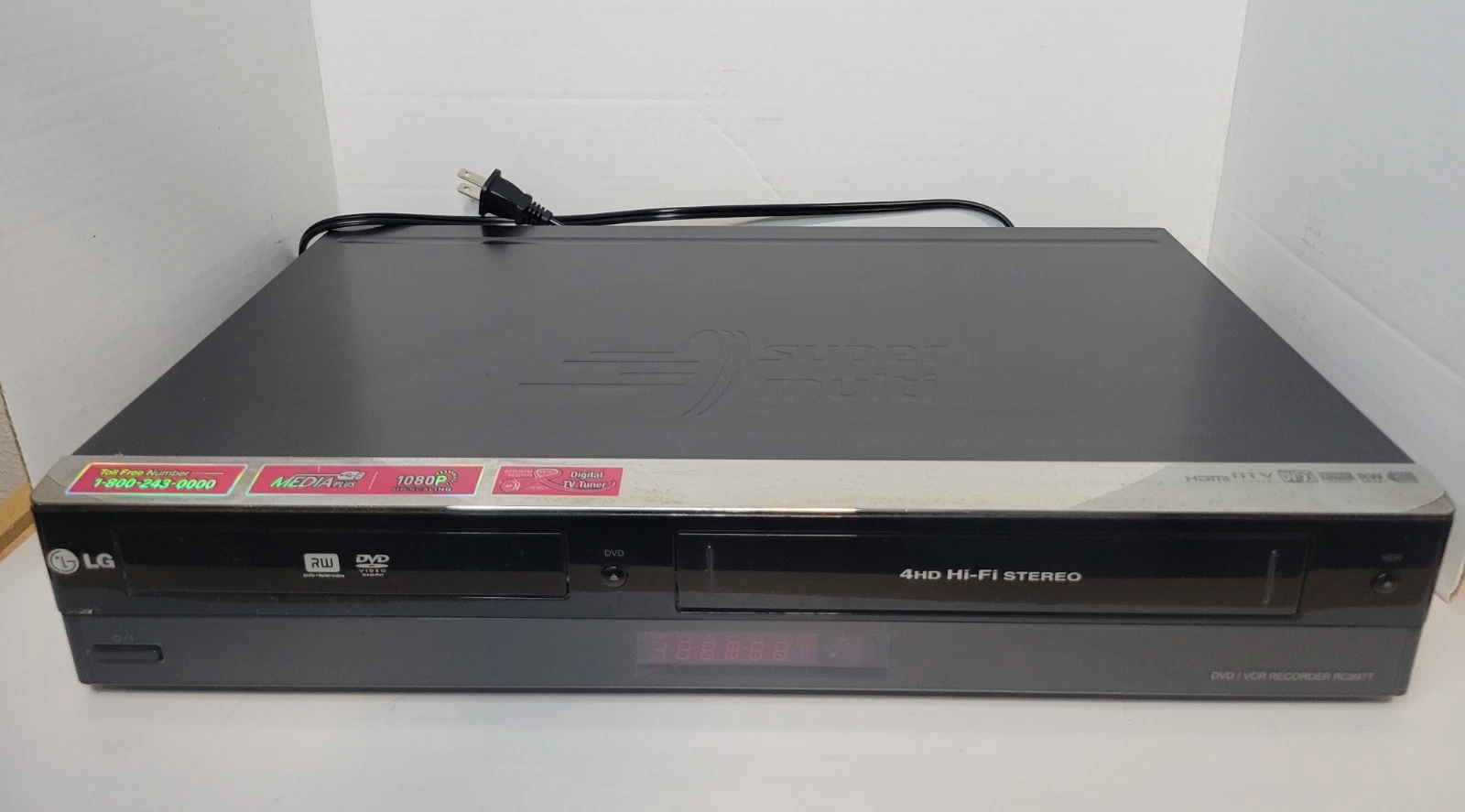 LG RC897T DVD Recorder VCR VHS Combo Player 1080p HDMI Tested Working No Remote