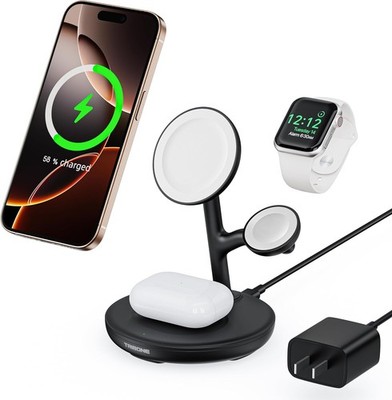 3 in 1 Fast Wireless Charger Stand for iPhone 17/16/15/14/13/12 Series