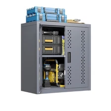 Metal Garage Cabinet w/ Door Wall-mounted Storage Cabinet Floating Tool Cabinet