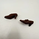VTG Barbie Doll Shoes Brown Heels Loafers Pilgrim 90’s