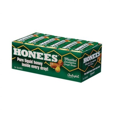 Honees Menthol Cough Drops with Honey and Eucalyptus - Natural Cough Relief