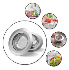 2PCS 4.5" Kitchen Sink Strainer Stopper Stainless Steel Drain Basket Waste Plug
