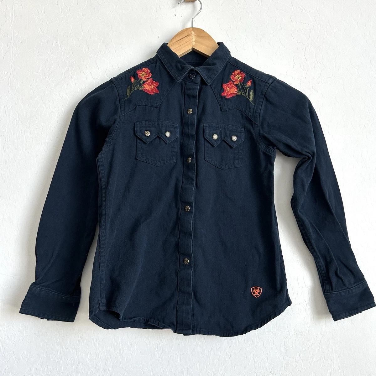 Chemise Ariat FILLE S/8 boutonnée western snap poches dent de scie