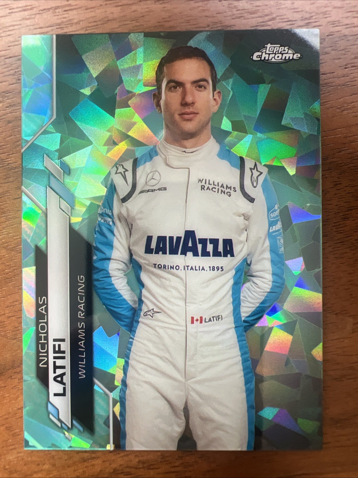 2020 Topps Chrome Sapphire F1 Racers Portrait Nicholas Latifi #20 Aqua /99