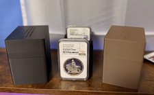 5 Coin Slab Storage Box/ Holder for xtra thick double NGC- 2oz Silver/ Round etc