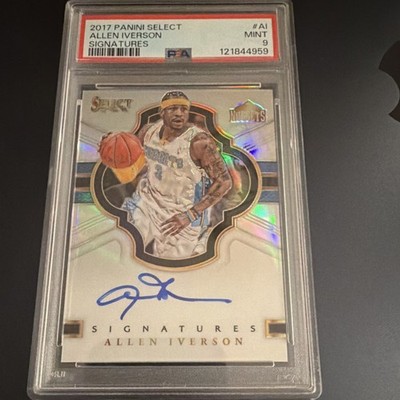 2017-18 Panini Select Signatures Prizm Allen Iverson #SIG-AI /49