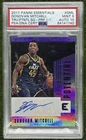 Donovan Mitchell PSA 9 Auto 10 2017-18 Panini Essentials 1/1 Purple Rookie RC