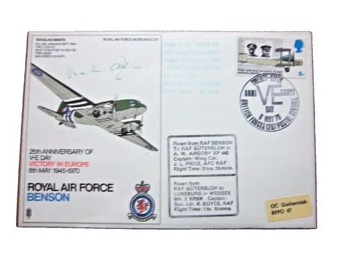 V/RARE-RAF SC32 WW2 S.O.E OPERATOR VERA M ATKINS SIGNED VICTORY IN  EUROPE COVER