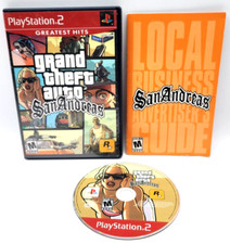 GRAND THEFT AUTO SAN ANDREAS PS2 GAME CASE, GAME  MANUAL NO MAP PLAYSTATION 2