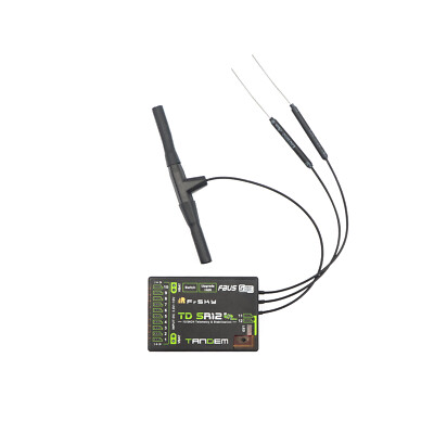 FrSky 2.4GHz&900MHz TD SR12 Receiver 12 Channel Ports For radio communications