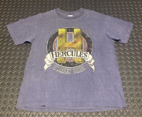 詰替え 【希少】90s USA製 Disney Hercules ロゴ Tシャツ ブルー