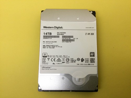 WD Ultrastar DC HC530 14TB 7200 RPM SATA Hard Drive - Refurbished Enterprise HDD