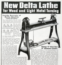 1941 Delta Lathe Wood Metal Advertisement Tools Milwaukee Wisconsin DWF23