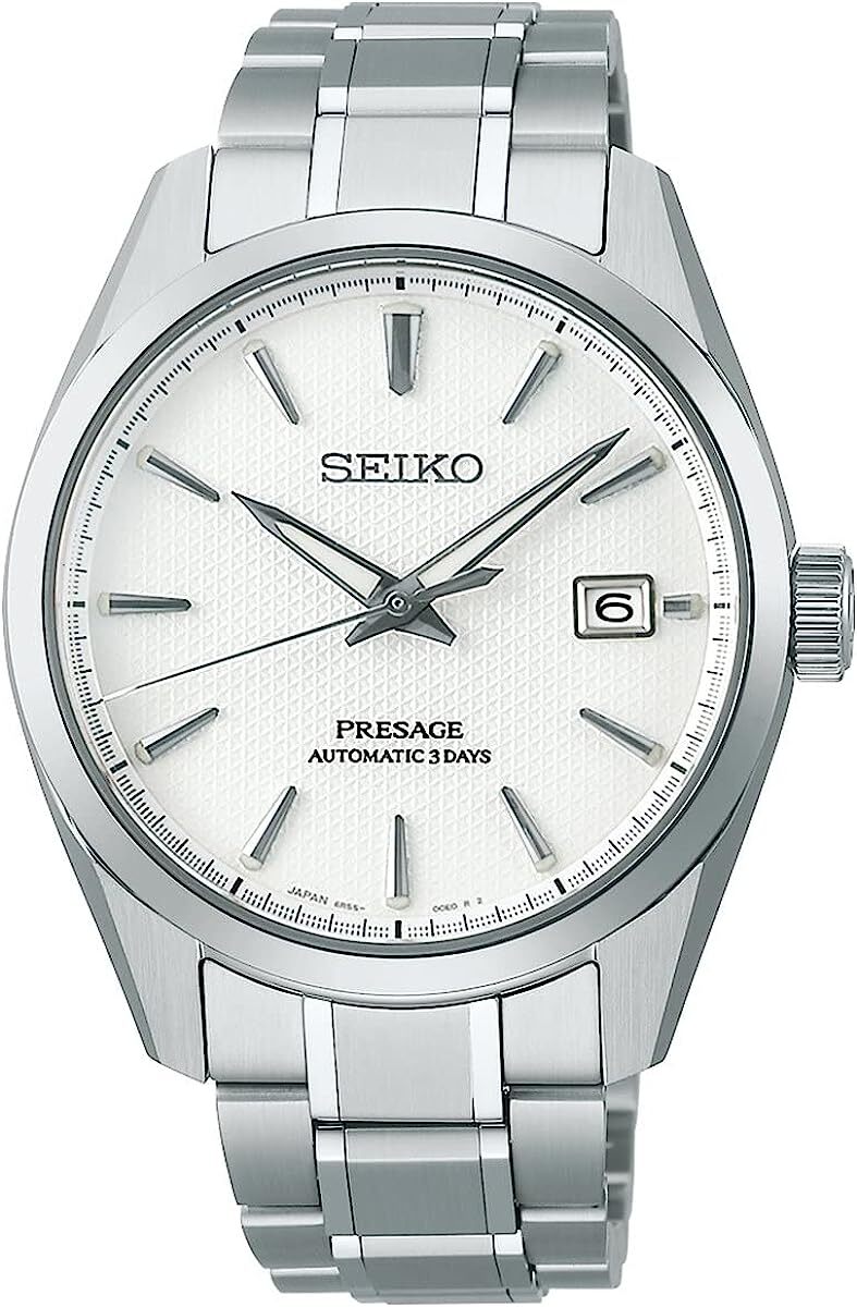 SEIKO PRESAGE SARX115 Sharp Edged White Mechanical Watch Men New