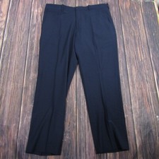 Perry Ellis Portfolio NEW Men Modern Fit Stretch Dress Pant Golf Navy Blue 36x30