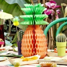 Honeycomb Pineapple Party Decorations Tropical Party Table Decorations x 3