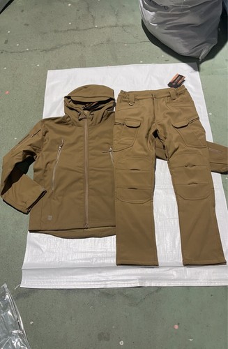 Mens Combat Warm Hooded Jacket Tactical Coat With PANT Set Outdoor Waterproof - Picture 23 of 32
