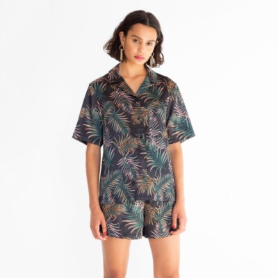 トップス Kith Woman Carla Printed Shirt New KITH Carla Shirt Leaf Print Women's Size M black palm | eBay
