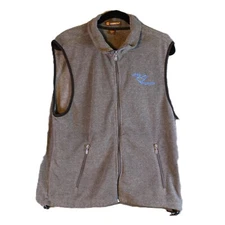 Harriton fleece zippered vest grey size M