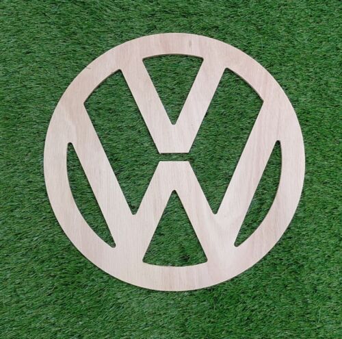 VW Logo Caddy T5 T6  carpet Lining Sign 5.5mm plywood 400mm dia. Not MDF - Picture 1 of 2