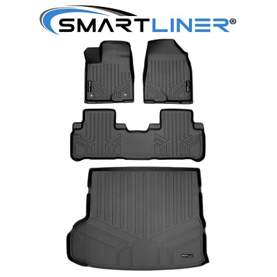 SMARTLINER Custom Fit Floor Mats 2 Row Cargo Liner 2014-2019 Toyota Highlander