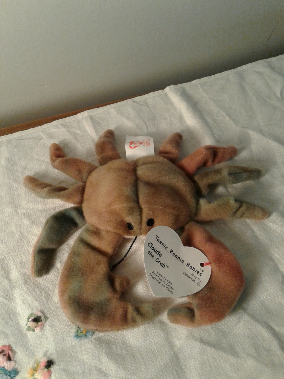 Teenie beanie babies claude the crab