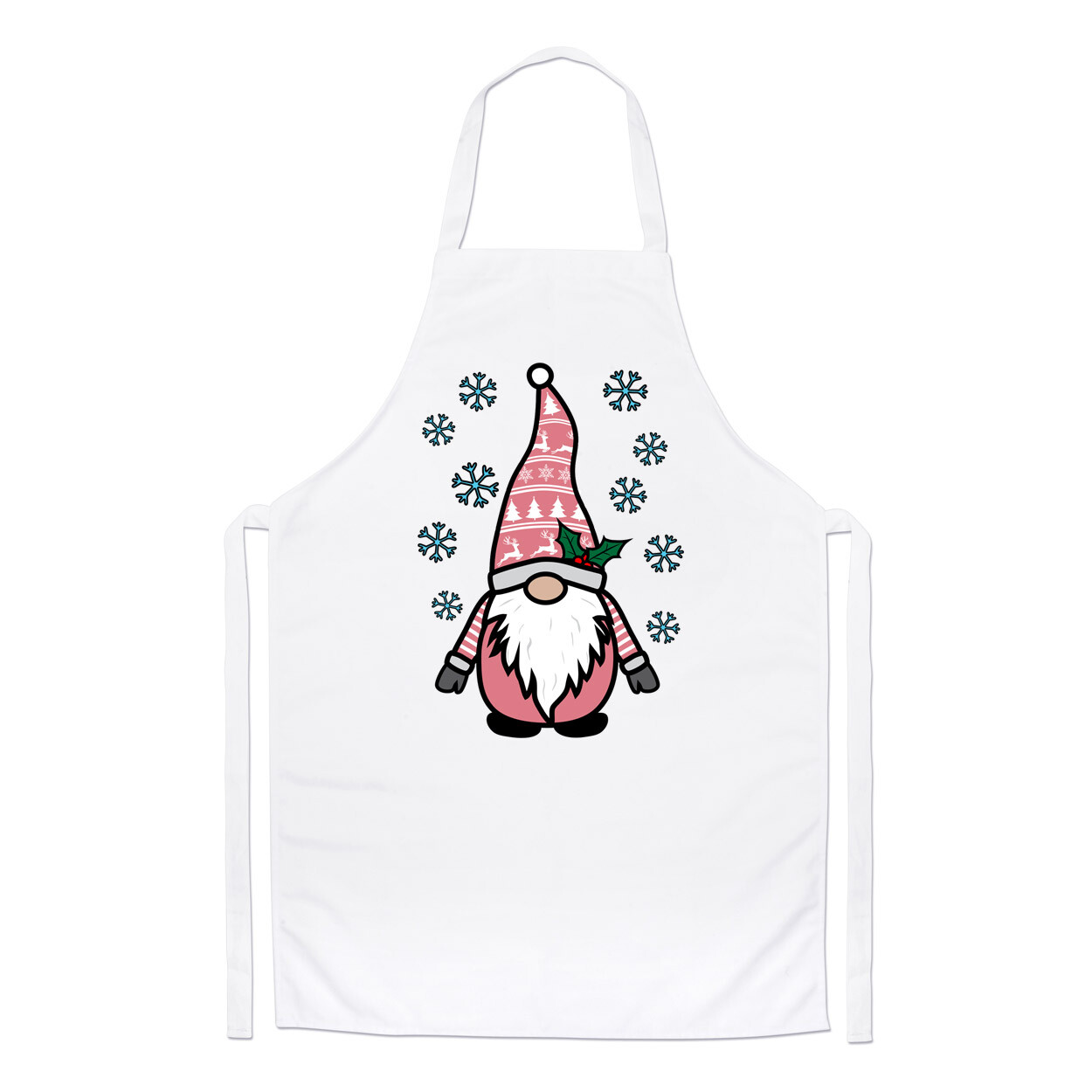 Gonk Gnome Pink Festive Christmas Chefs Apron Gift Funny Santa