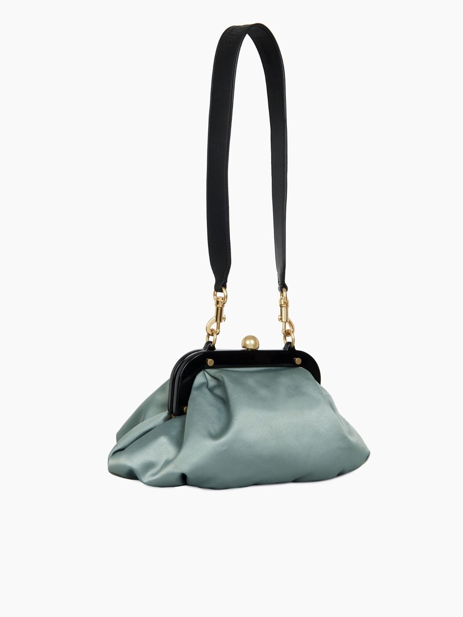 NWT See by Chloe Tilly Small Satin Clutch Crossbody Misty