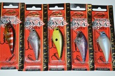 5 lures assortment lucky craft fat cb bds2.2drs magic bass crankbait 2 1/2"