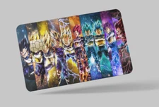 VEGETA , 2 pc credit card skin & DEBIT CARD,TROLLEY & GYM,STICKER